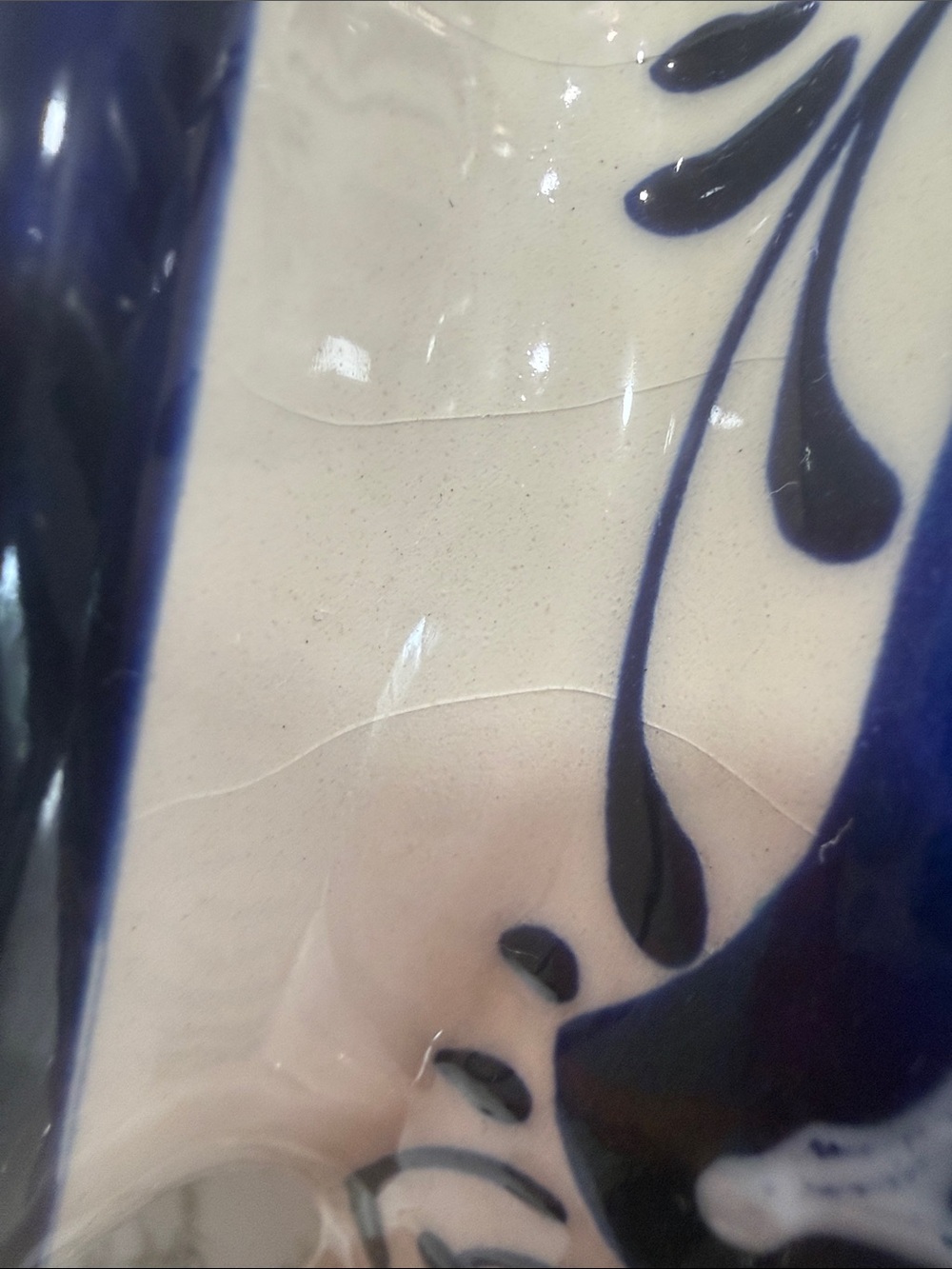 Handcrafted Spanish Blue Floral Ceramic Wall Decor. - Picture 10 of 11